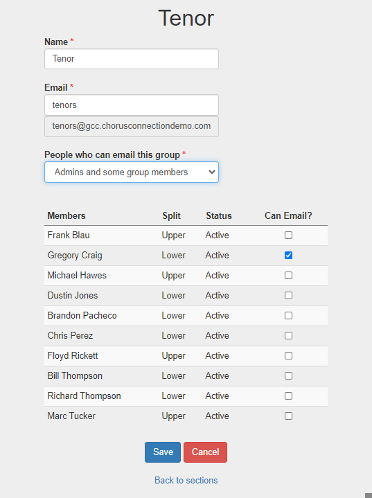 How to send group emails